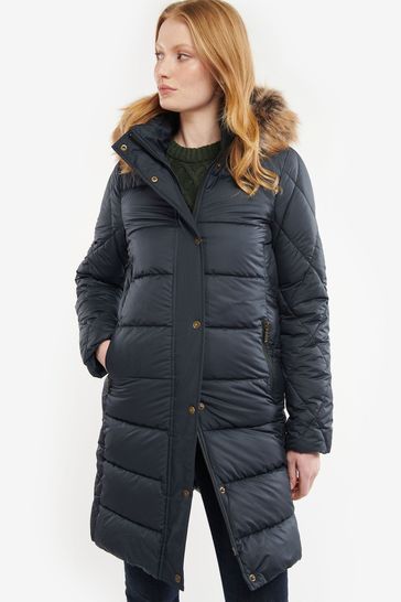 Barbour® Navy Blue Daffodil Quilted Jacket