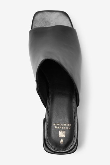Wide fit black discount mules