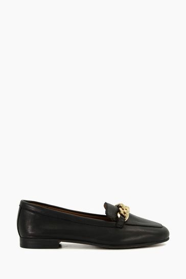 Dune London Wide Fit Goldsmith Black Loafers