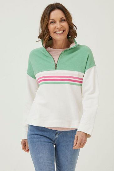 Buy FatFace Green Colourblock Relaxed Airlie Sweatshirt from Next Croatia
