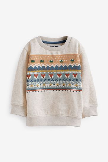 Beige Christmas Sweatshirt (3mths-7yrs)