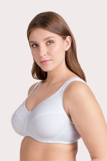 Miss Mary of Sweden White Miss Mary of Sweden Cotton Now Minimiser Underwired Bra