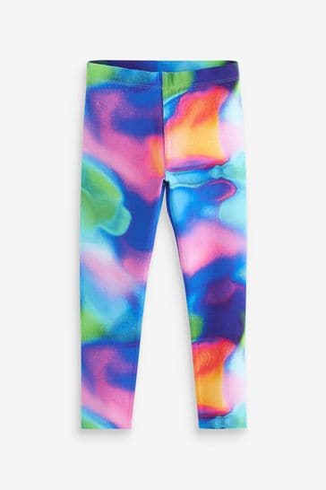 Pink/Blue/Green Digital Tie Dye Leggings (3-16yrs)