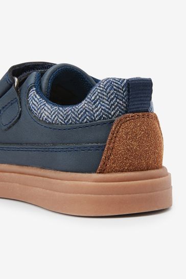 Navy Blue Smart Strap Touch Fastening Shoes