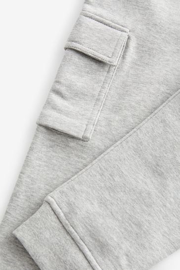 Grey Marl Cargo Cargo Cotton Rich Joggers 3 16yrs