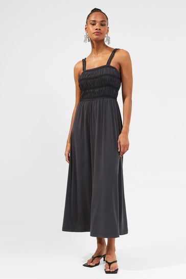 French Connection Rinia Washed Black Modal Jersey Dress