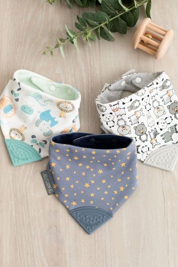 Cheeky Chompers Baby Teething Dribble 100 Cotton Bibs 3 Pack