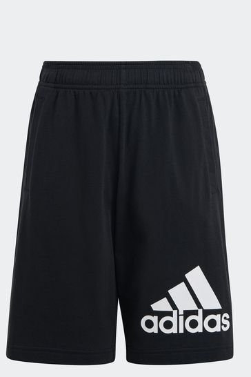 adidas Black Sportswear Essentials Big Logo Cotton Shorts