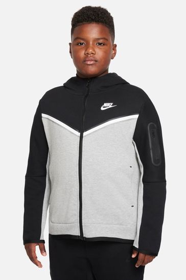 Nike Grey/Black Tech Fleece Hoodie