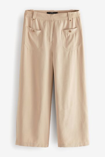 Buy Stone Neutral High Waisted Smart Culottes from Next Luxembourg