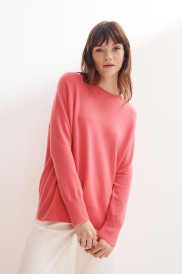 Chinti & Parker Pink Slouchy Cashmere Jumper