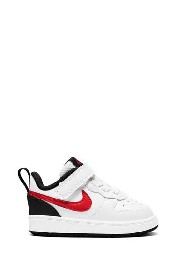 Nike Red/White Court Borough Low Infant Trainers