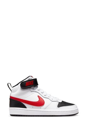 Nike Red/White Youth Court Borough Mid Trainers
