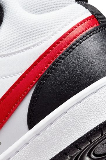 Nike court borough deals mid red and white