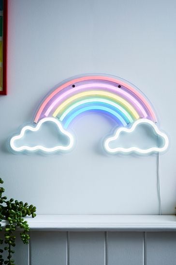 glow White Neon Rainbow Wall Light