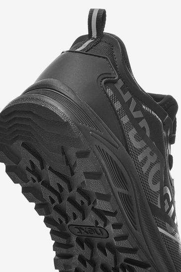 Black waterproof trainers store