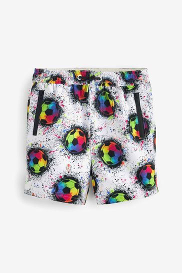 Buy White Football Swim Shorts 3 16yrs from Next Luxembourg