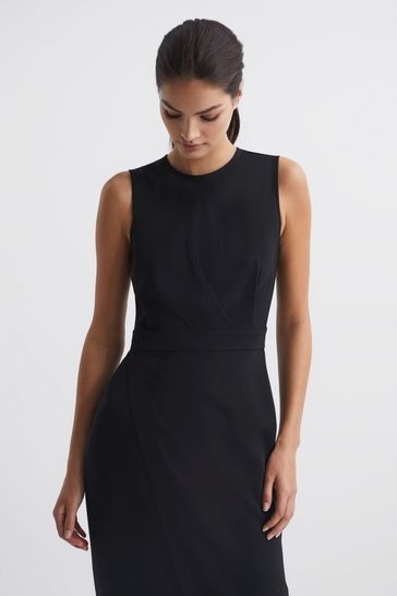 Black sleeveless sheath dress hotsell