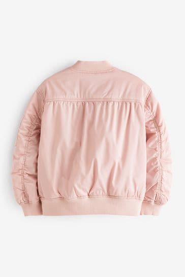 Buy Pink Satin Bomber Jacket 2 16yrs from Next Luxembourg
