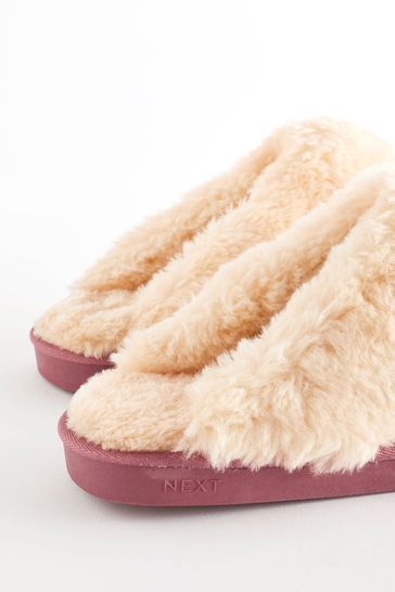 Buy Berry Red Star Suede Mule Slippers from Next Belgium