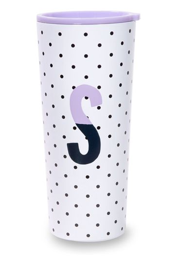 kate spade new york White Initial Sparks Of Joy Stainless Steel Tumbler - S