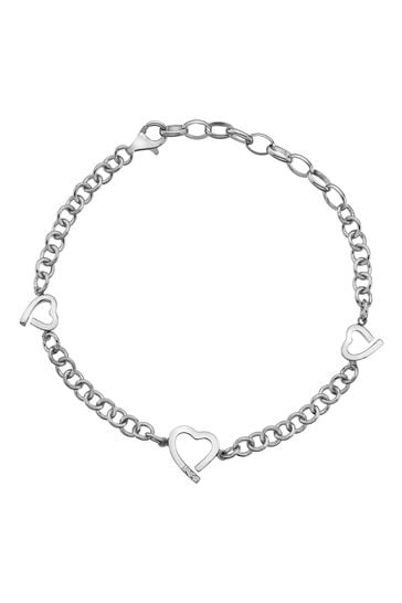 Hot Diamonds Silver Tone Warm Heart Bracelet