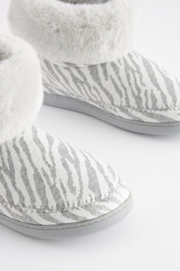 Grey slipper boots cheap