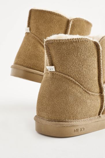 Green Suede Slipper Boots