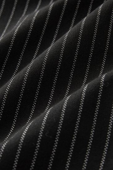 Buy Black Pinstripe Jersey Wide Leg Side Stripe Trousers from Next Germany