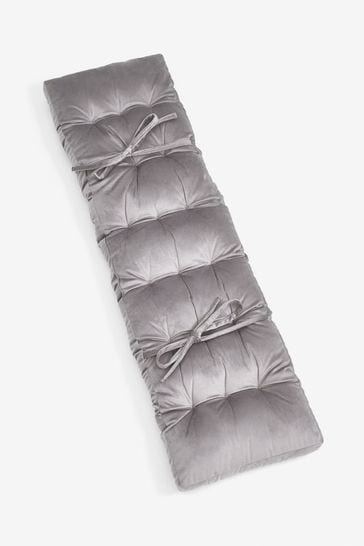 Buy Silver Velvet Seat Pads Bench Cushion and Bench Pads from Next Luxembourg