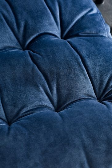 Buy Navy Blue Velvet Seat Pads Bench Cushion and Bench Pads from Next Luxembourg