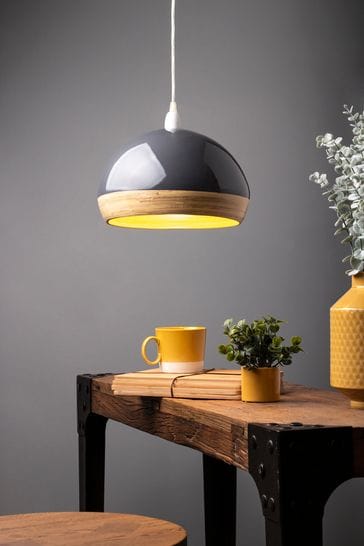 BHS Grey Bamboo Dome Shade