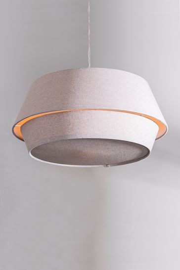 BHS Grey Linen Drum Shade