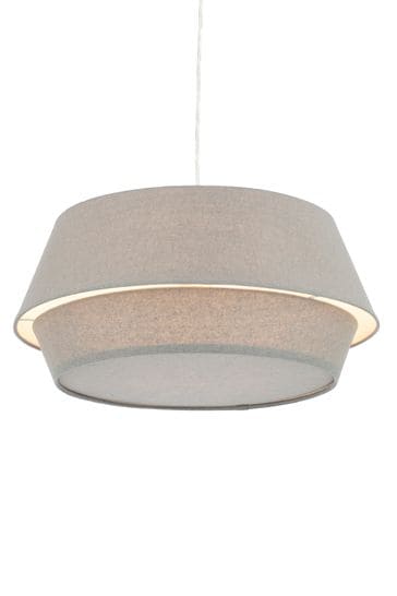 BHS Grey Linen Drum Shade