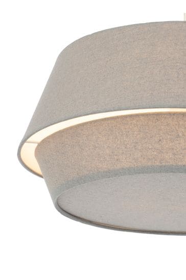 BHS Grey Linen Drum Shade