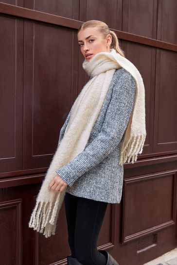 Cream blanket scarf hotsell
