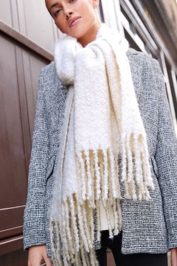 Cream blanket scarf hotsell