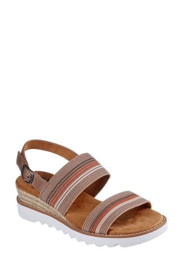 Skechers brown sandals womens discount