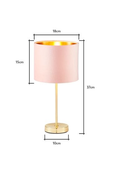 BHS Pink Velvet Table Lamp