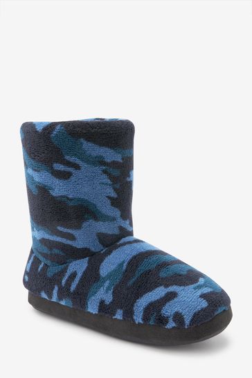 Blue online camo boots