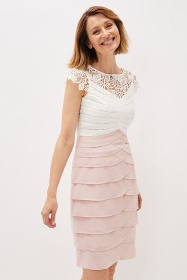 Phase eight navy and outlet cream dress