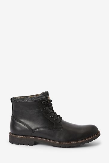Buy Black Cleated Ankle Boots from Next Luxembourg