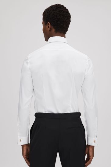 Buy Reiss White Marcel Double Cuff Slim Fit Double Cuff Dinner