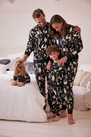 Buy Black White Next Matching Mens Family Woodland Pyjamas from Next Netherlands