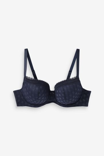 Buy Navy Blue/Red DD+ Pad Balcony Spot Mesh Bras 2 Pack from Next Luxembourg