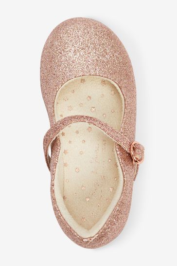 Buy Pale Pink Glitter Wide Fit G Mary Jane Occasion Shoes from