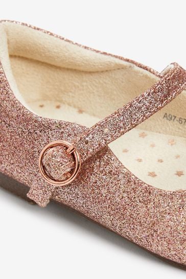 Buy Pale Pink Glitter Wide Fit G Mary Jane Occasion Shoes from