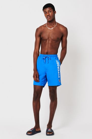 Superdry Blue Code Applique 19 Inch Swim Shorts