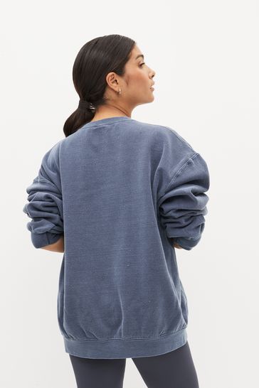 Navy blue oversized sweatshirt deals