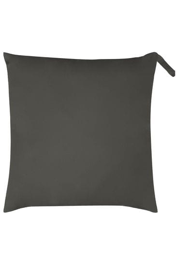 furn. Grey Plain Large Water UV Resistant Outdoor Floor Cushion